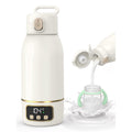 AlfaBot Portable Bottle Warmer for Travel ,Large 17.6oz Precise Temp Control for Breastmilk & Formula, Long Battery Life, USB Rechargeable Fast Heating Leak-Proof